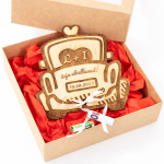 Puidust tahvel raha kinkimiseks "&Auml;sja abiellunud" Sinu valitud kuup&auml;evaga