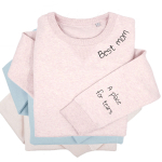UNISEX pastelne Sully pusa &bdquo;Best mom&ldquo;  tr&uuml;kkiga varrukal