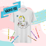 Laste T-s&auml;rk "V&auml;rvi ise! Poni"