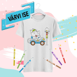 Laste T-s&auml;rk "V&auml;rvi ise! Auto"