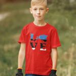 Laste T-s&auml;rk "LOVE"