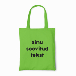 V&auml;rviline riidest kott Sinu valitud kirjaga