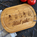 Ovaalne bambusest l&otilde;ikelaud "H&auml;id p&uuml;hi"