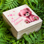 Puidust kast "Karukese ristimine" valitud nimega (30x30cm)