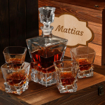 Viskikomplekt puidust karbis "ELIXIR" Sinu valitud nimega