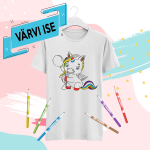 Laste T-s&auml;rk "V&auml;rvi ise! &Uuml;kssarvik"