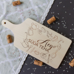 L&otilde;ikelaud k&auml;epidemega "Aeg s&uuml;&uuml;a teha" (35cm)