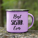 Metallist tass "Best sister ever"
