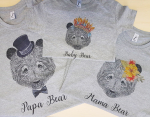 T-s&auml;rkide komplekt perekonnale &bdquo;Bear Family&ldquo;