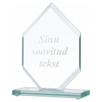 Klaasist trofee Elegance Sinu soovitud graveeritud tekstiga