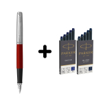 Parker Jotter Originals Red T&auml;itepliiats + Parker tumesinine ja sinine padrunid