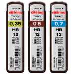 Rotring Grafiidid 0,35mm / 0,5mm / 0,7mm 3 pakk