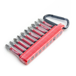 Shockwave l&ouml;&ouml;gimitsa komplekt Phillips, Pozidriv ja Torx kruvidele, PH2, PZ2, TX20 - TX25 (10 tk) + Milwaukee karabiin 4932492939