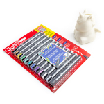 Sharpie akr&uuml;&uuml;lmarkerite 12 v&auml;rvi komplekt koos seapanga Unicorniga, millele saab v&auml;rvida.
