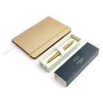 Parker Monochrome kuldne pliiats + m&auml;rkmiku komplekt