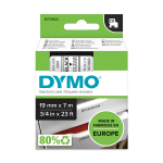 DYMO D1 lint 19mm x7m / must l&auml;bipaistval peal (45800 / S0720820)