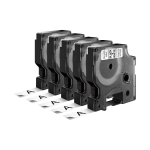 DYMO D1 lint 12mm x 7m / must valgel (45013 / S0720530) &ndash; 5 tk.