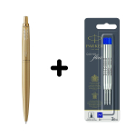 Parker Jotter XL Gold GT Pastapliiats + sinine (M) pliiatsi t&auml;idis, 3 tk.