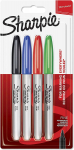 Marker Sharpie Fine 4 tk. (must, sinine, punane, roheline) - 1985858
