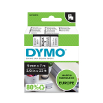 DYMO D1 lint 9mm x7m / must l&auml;bipaistval peal (40910 / S0720670)