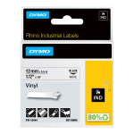 DYMO Rhino vin&uuml;&uuml;llint 12 mm x 5,5 m / must valgel (18444)