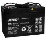 NERBO NBC 60-12i 12V 60Ah - AGM hooldusvaba aku ts&uuml;kliliseks t&ouml;&ouml;ks