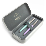 Parker Jotter Originals Mint ja Lilac Pastapliiatsi kinkekomplekt metallkorpusega