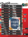 Sharpie loomingulised akr&uuml;&uuml;lmarkerid soojades toonides (kooniline ots) 12 tk &ndash; 2223316