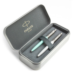 Parker Jotter Originals Mint ja Pearl Pastapliiatsi kinkekomplekt metallkorpusega
