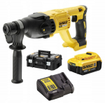 SDS-Plus akutrell-vasarapuurmasin harjadeta mootoriga DeWalt 26mm 1x4Ah DCH133M1-QW