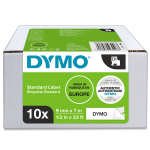 DYMO D1 lint 9mm x 7m / must valgel (40913 / S0720680) &ndash; 10 tk.