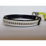 Hunter Collar Modern Art Black & White Deluxe 35 nickel Art leather Lack whit | 4016739914798