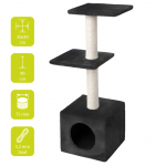 Scratching tree PALAZZO 30x30x90cm black | 4047059406212