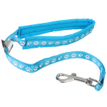 Groom Professional Audie Padded Noose Metal Slider Paw Print Range Blue