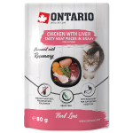 Ontario Herb Line Cat Kitten Chicken with Liver in Gravy 80 g | 111975  | 8595681808172