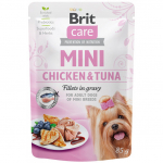 Brit Care Mini wet Chicken & Tuna fillets in gravy 85 g | 8595602560325