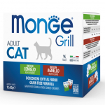 Monge Cat Grill Pouches Multipack Adult Rabbit, Lamb 12x85 g | 8009470017534