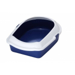 Open cat toilet with border ECO (M) 43x56x14 cm blue | 4047059130575