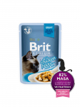 Brit Premium Cat Delicate Fillets in Gravy with Chicken 85g - konservi kaķiem | 8787  | 8595602570553