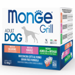 Monge Dog Grill Pouches Multipack Lamb with Vegetables, Pork, Salmon 12x100 g | 8009470017503