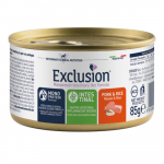 Exclusion sooleprobleemide konservtoit kassidele sealihaga ja riisiga 85 g | 8011259001917