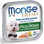 Monge Dog Fresh Pate and Chunkies with Chicken and Vegetables 100 g | 8009470013031