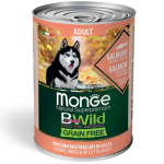 Monge Dog BWild Grain Free All Breeds Adult Chunkies in Gravy Salmon with Pumpkin and Zucchini 400 g | 8009470012621