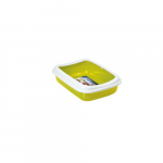 Open cat toilet with border Junior 38x28x10,5 cm, different colors | 8016040105485