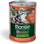 Monge Dog BWild Grain Free All Breeds Adult Chunkies in Gravy Turkey with Pumpkin and Zucchini 400 g | 8009470012645
