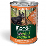 Monge Dog BWild Grain Free Mini Adult Chunkies in Gravy Duck with Pumpkin and Zucchini 400 g | 8009470012638