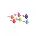 Flamingo dog toy VINYL LITTLE ANIMAL WITH ROPE - STRIPES | 5400274904618