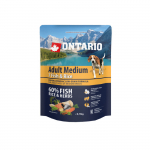 Ontario Dog Medium Adult Fish & Rice 750 g | 8595091780204