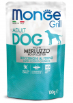 Monge Dog Grill Pouch Dog Adult Chunkies Rich in Codfish 100 g | 8009470013130