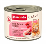 Animonda Carny Cat veiseliha, kalkun, krevetid 200 g | 4017721837088